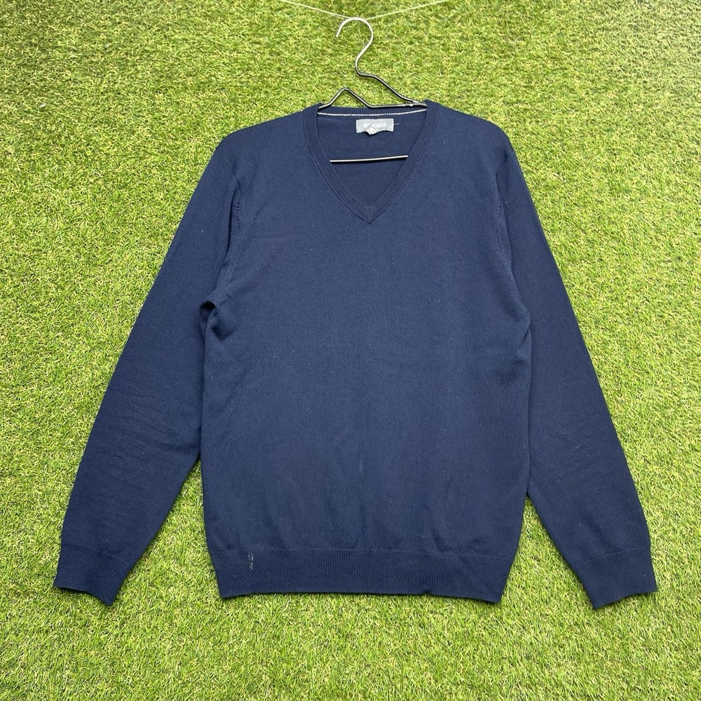 Bonobos Sweater Mens Large Slim V-Neck Merino Wool Pullover Lightweight Preppy